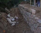 mur de soutenement rochers blocs
